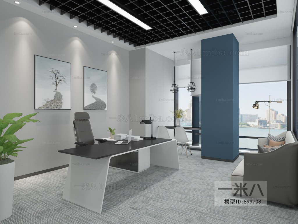 Modern Office Reception Desk