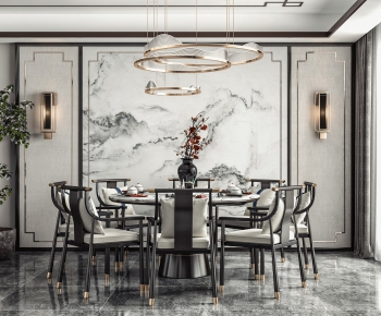 New Chinese Style Dining Room-ID:936470374