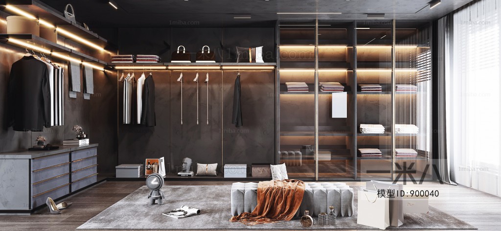 Modern Clothes Storage Area