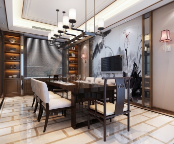 New Chinese Style Dining Room-ID:558244685