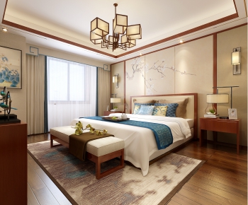 New Chinese Style Bedroom-ID:515259872