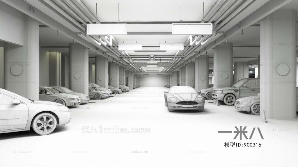 Modern Underground Parking Lot