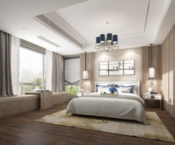 New Chinese Style Bedroom-ID:981874579