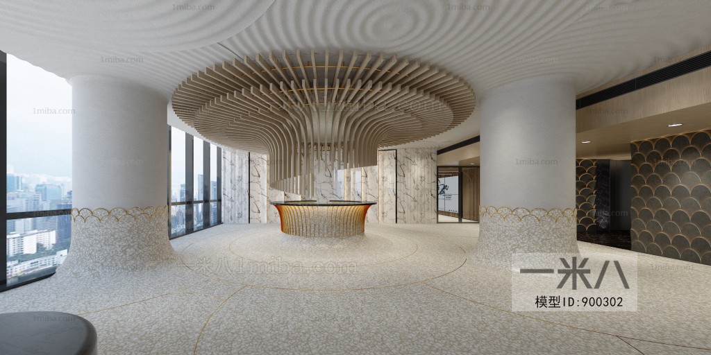 Modern Office Reception Desk