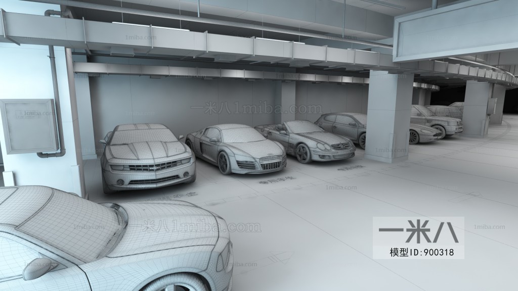 Modern Underground Parking Lot