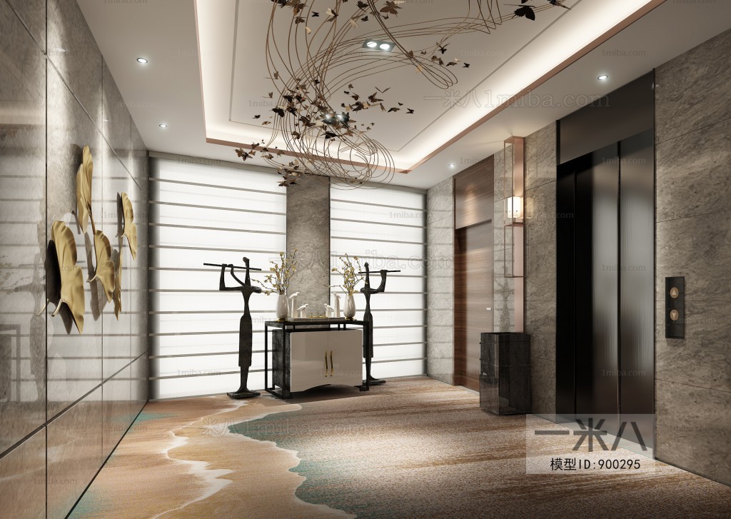 New Chinese Style Elevator Hall