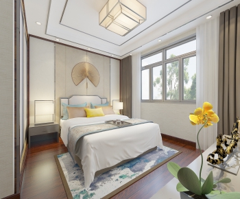 New Chinese Style Bedroom-ID:648822766