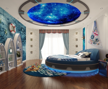 Mediterranean Style Boy's Room And Son's Room-ID:120989787