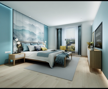 New Chinese Style Bedroom-ID:688640214