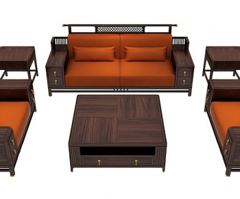 New Chinese Style Sofa Combination-ID:612635971