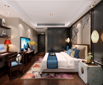 New Chinese Style Bedroom-ID:787661889