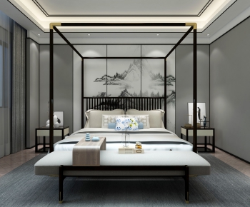 New Chinese Style Bedroom-ID:952343668