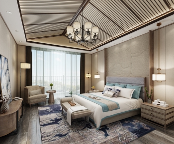 New Chinese Style Bedroom-ID:707825698