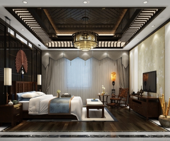 New Chinese Style Bedroom-ID:389694558
