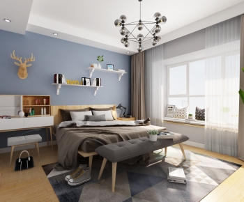 Nordic Style Bedroom-ID:741332565