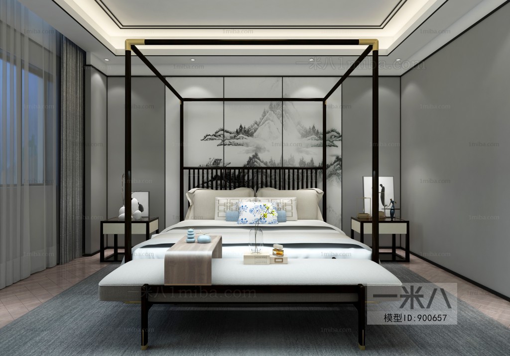 New Chinese Style Bedroom