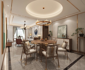 New Chinese Style Dining Room-ID:212292674