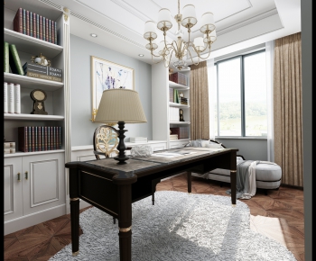 Simple European Style Study Space-ID:456973591