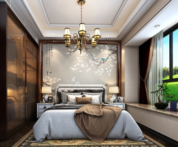 New Chinese Style Bedroom-ID:312963418