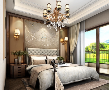 New Chinese Style Bedroom-ID:982455633