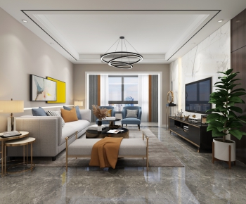 Modern A Living Room-ID:964818355