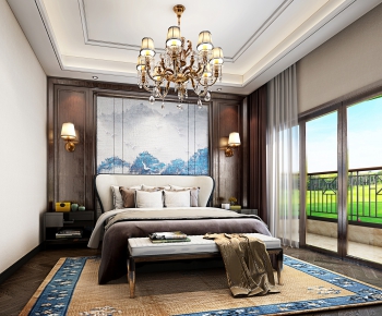 New Chinese Style Bedroom-ID:940041986