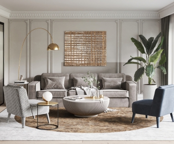 Simple European Style A Living Room-ID:429624864