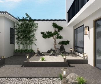 New Chinese Style Garden Landscape-ID:667281968