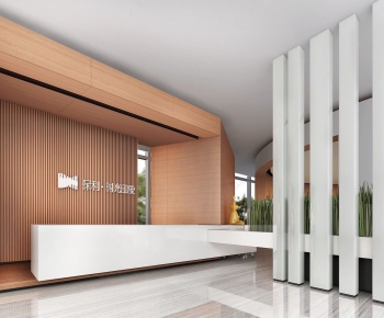 Modern Office Reception Desk-ID:758543122