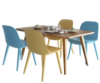 Nordic Style Dining Table And Chairs-ID:853111274