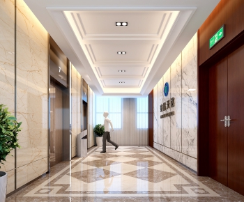 Modern Office Elevator Hall-ID:538042639