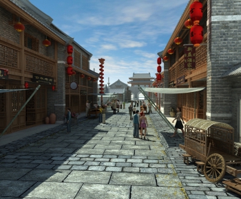 New Chinese Style Ancient Architectural Buildings-ID:858806136