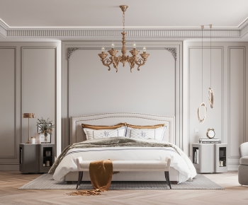Simple European Style Bedroom-ID:751272374