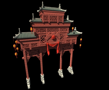 New Chinese Style Ancient Architectural Buildings-ID:184295913