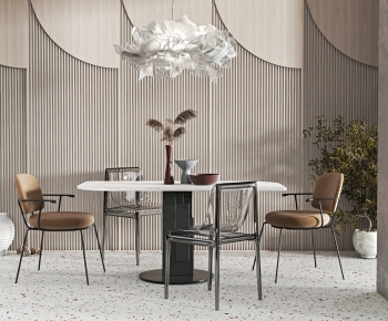 Modern Dining Table And Chairs-ID:709947539