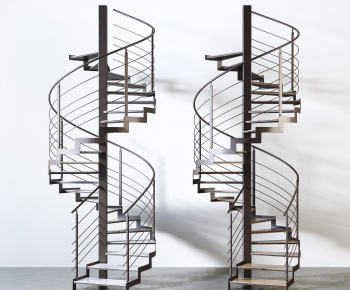 Industrial Style Rotating Staircase-ID:465273855