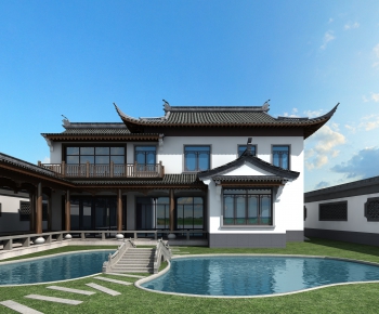 Chinese Style Building Appearance-ID:712264293