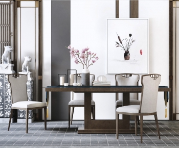 New Chinese Style Dining Table And Chairs-ID:376319843