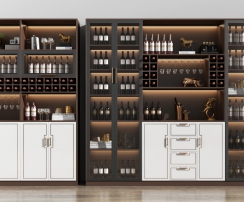 New Chinese Style Wine Cabinet-ID:832733819
