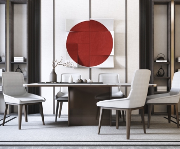 New Chinese Style Dining Table And Chairs-ID:405604656