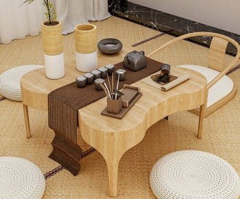Japanese Style Tea Tables And Chairs-ID:395358998