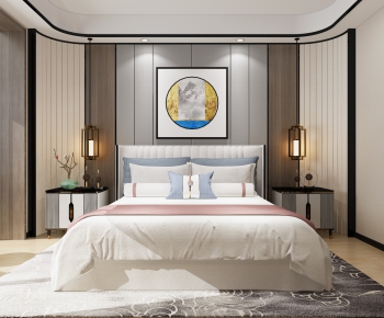 New Chinese Style Bedroom-ID:603323275