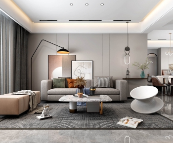 Modern A Living Room-ID:778301396