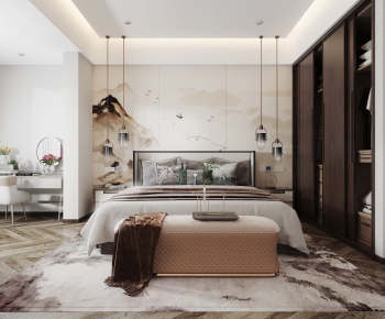 New Chinese Style Bedroom-ID:807247492