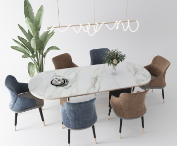 Modern Dining Table And Chairs-ID:354928742