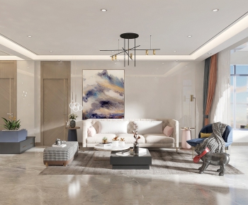 Modern A Living Room-ID:608041534