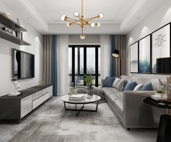 Modern A Living Room-ID:194239738