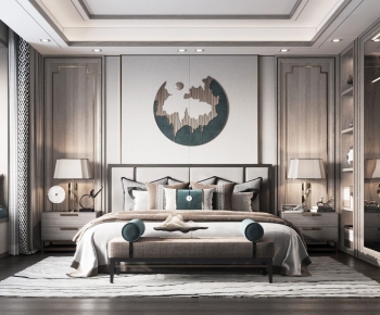 New Chinese Style Bedroom-ID:393276157