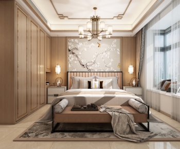 New Chinese Style Bedroom-ID:973964843