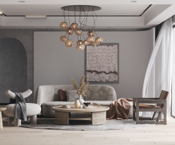 Wabi-sabi Style A Living Room-ID:577250299